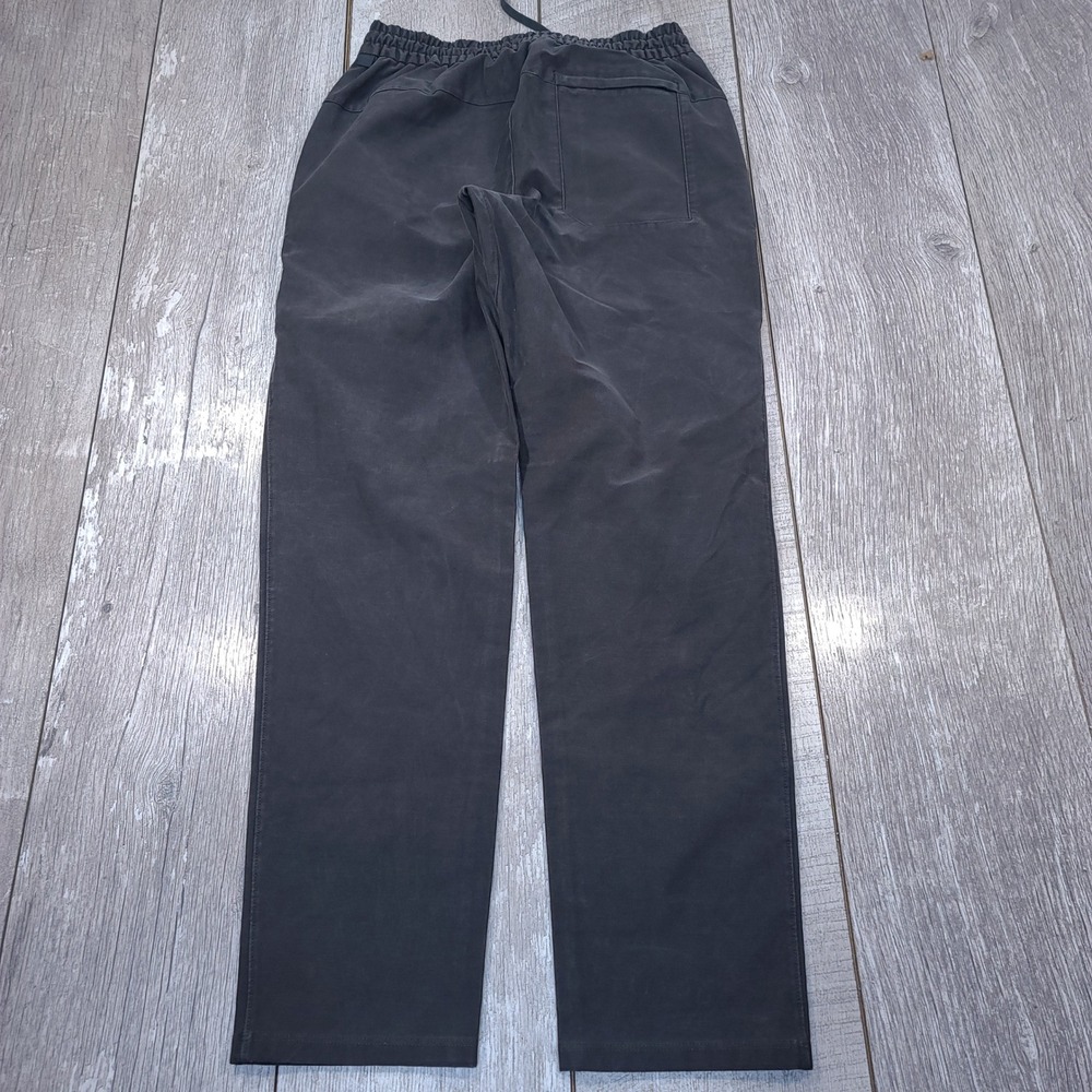 Lululemon Bowline Pants Mens Small Charcoal Grey Canvas Drawstring Straight Leg - Picture 2 of 7